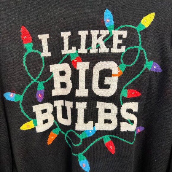 🎄✨ Tipsy Elves “I LIKE BIG BULBS” Light-Up Christmas Sweater – XL! ✨🎄 - Picture 2 of 7
